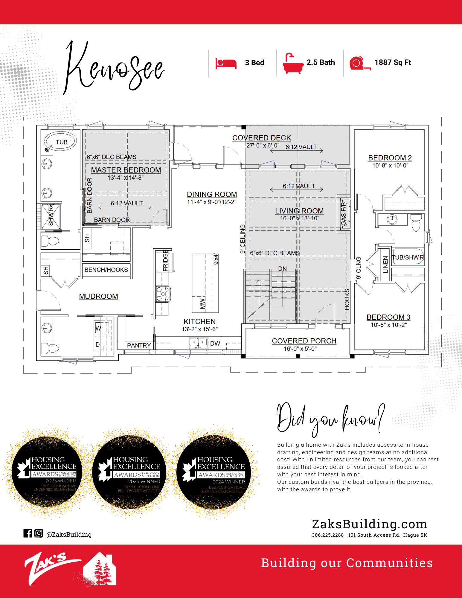 KENOSEE PRE-DESIGN 2024 AVAILABLE NOW! $434,200 Floor Plan